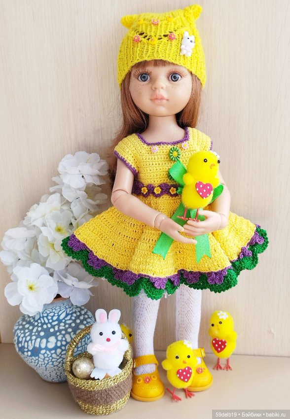Яркий солнечный наряд к светлому христову дню Пасхе для куколок Паола Рейна (фото 8)