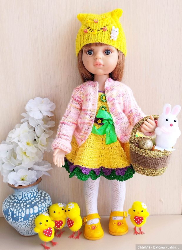 Яркий солнечный наряд к светлому христову дню Пасхе для куколок Паола Рейна (фото 9)