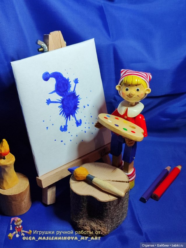 Буратино осваивает навыки художественного искусства 😊 (фото 2)