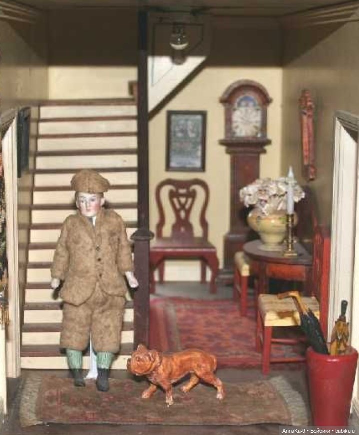 Животные в антикварных и винтажных кукольных домиках (фото 9)