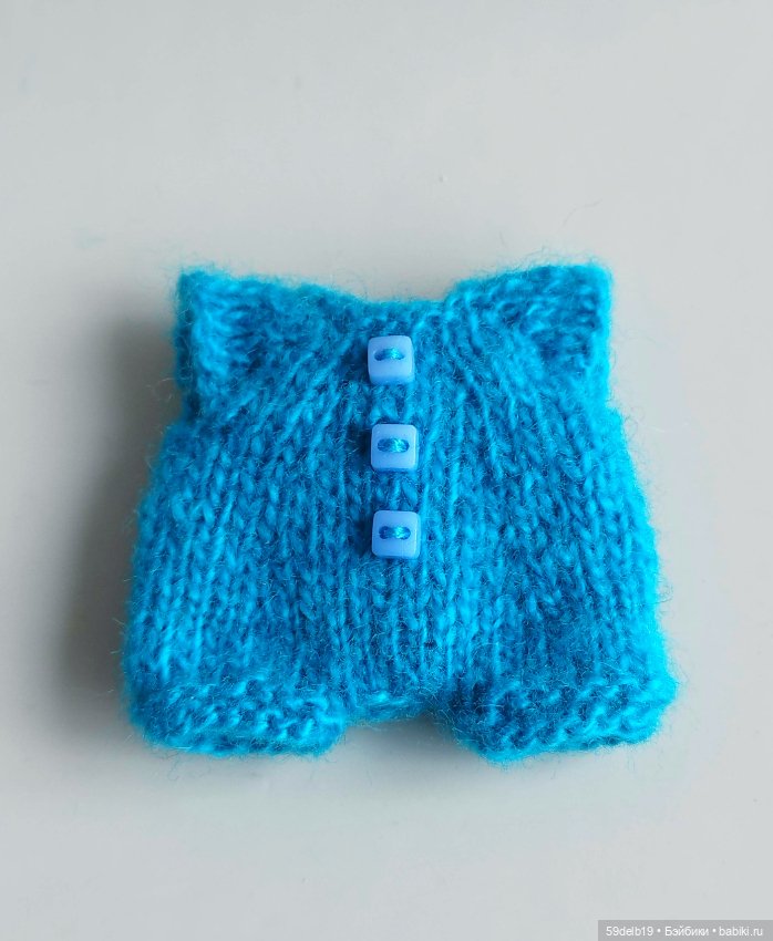 Медвежонок Бронька в бирюзовом костюмчике (фото 8)