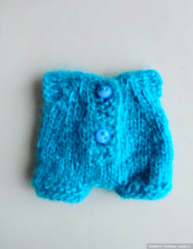 Медвежонок Бронька в бирюзовом костюмчике (фото 9)