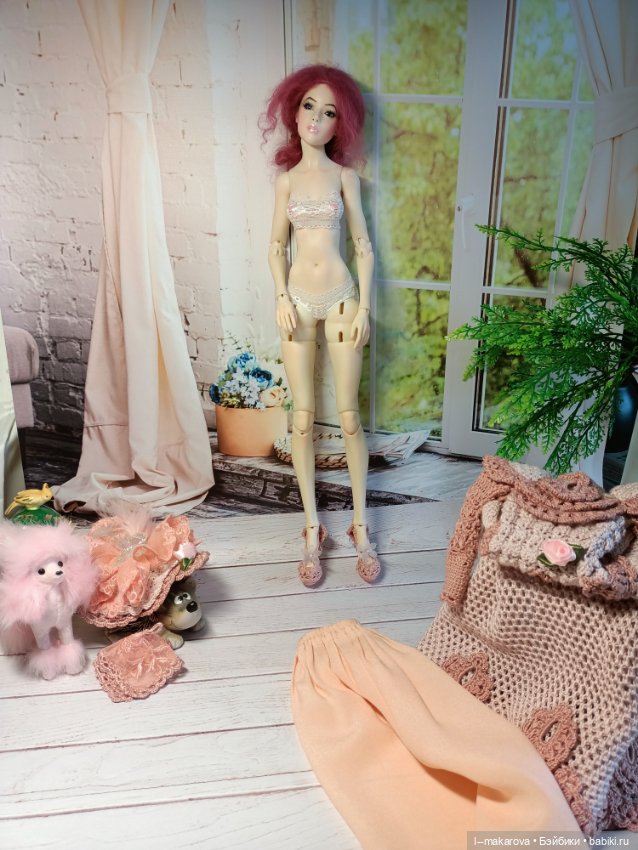 Дама с собачкой. Кукла БЖД bjd