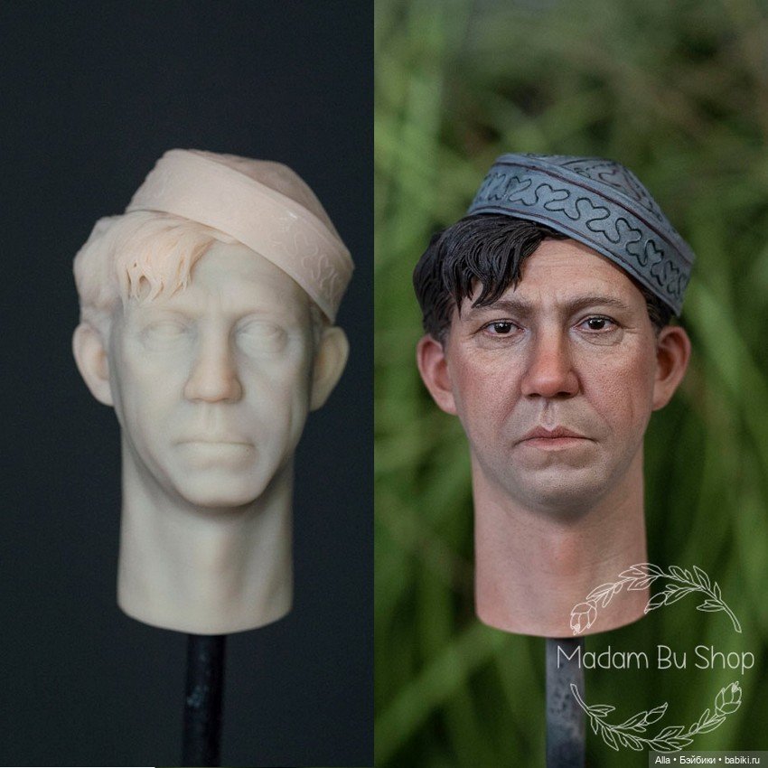 Кастом экшн-головы Юрия Никулина, автор Мадам Бу