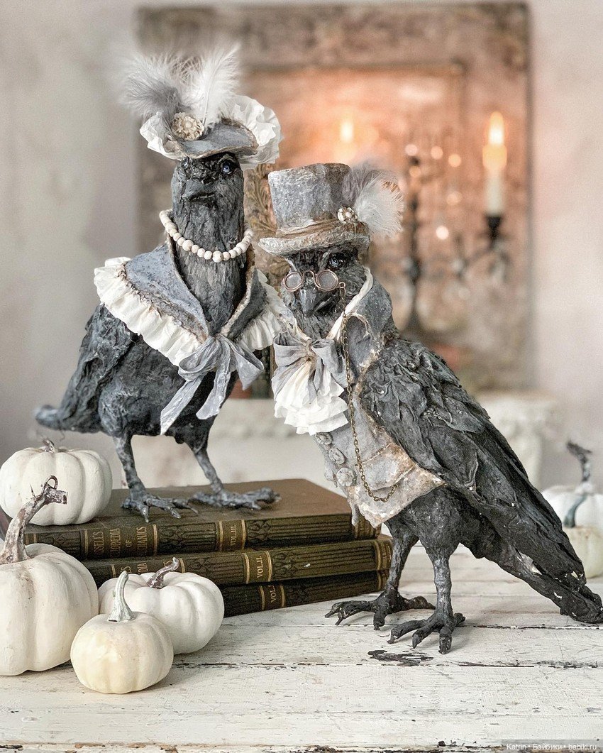 Авторские статуэтки в винтажном стиле Cat-arzyna