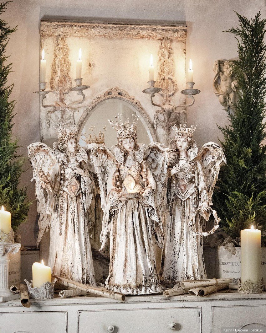 Авторские статуэтки в винтажном стиле Cat-arzyna