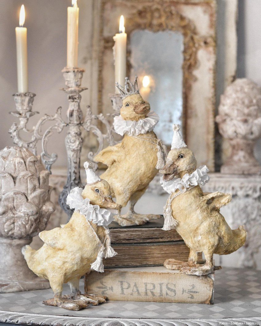 Авторские статуэтки в винтажном стиле Cat-arzyna