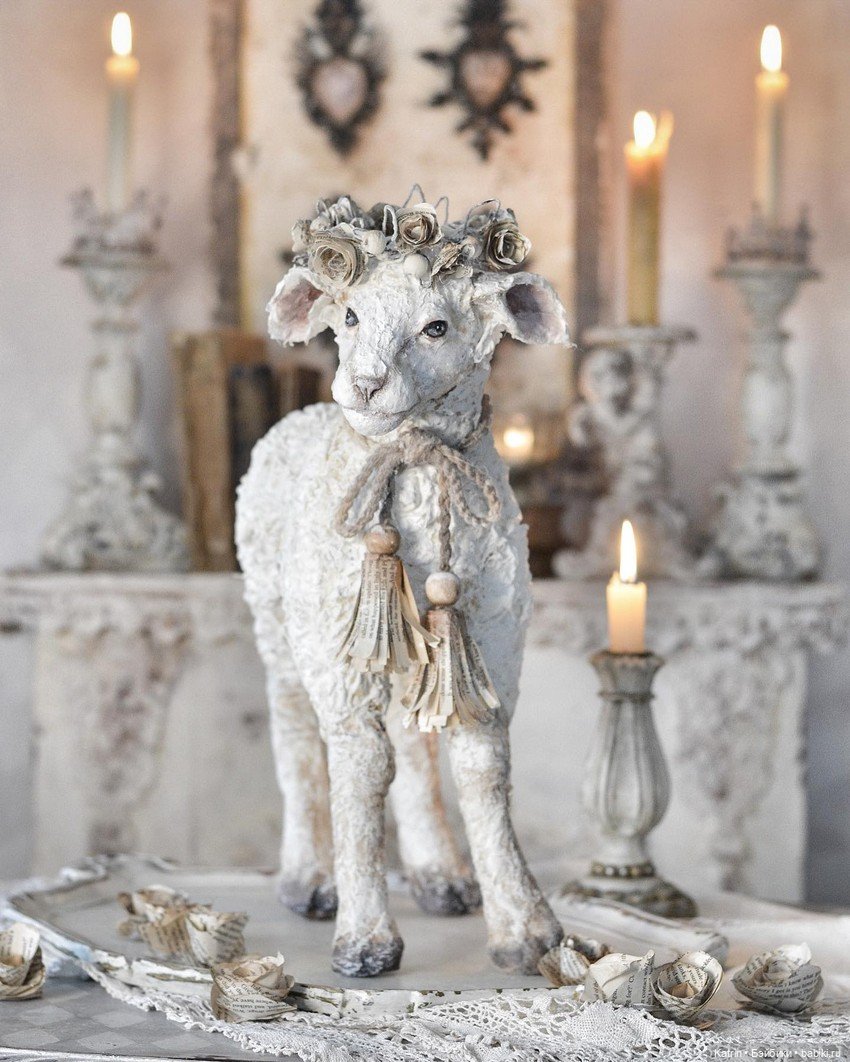 Авторские статуэтки в винтажном стиле Cat-arzyna