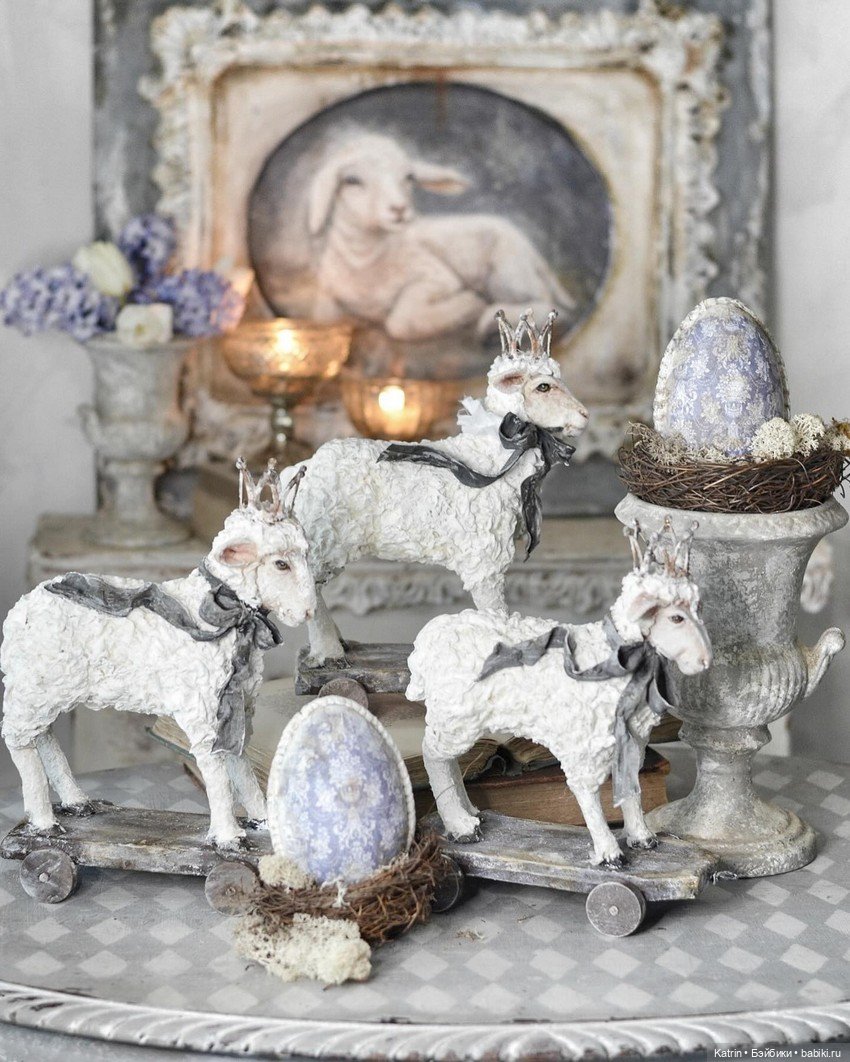 Авторские статуэтки в винтажном стиле Cat-arzyna