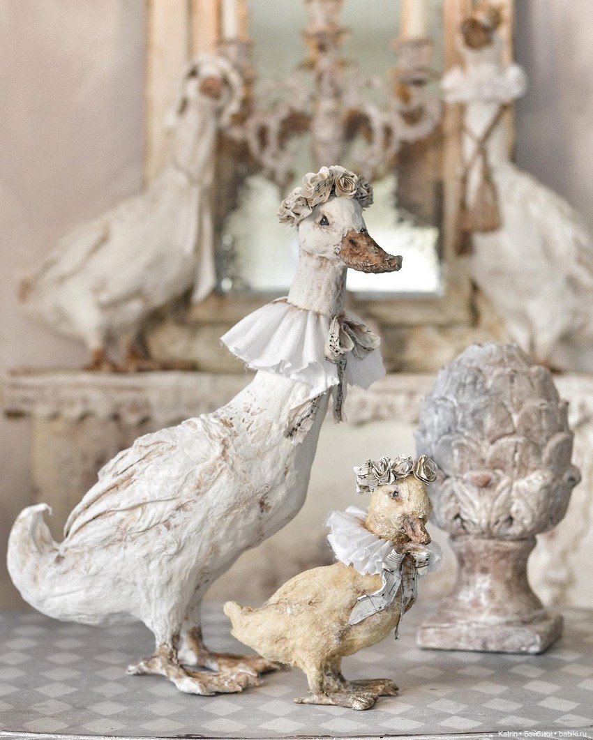 Авторские статуэтки в винтажном стиле Cat-arzyna