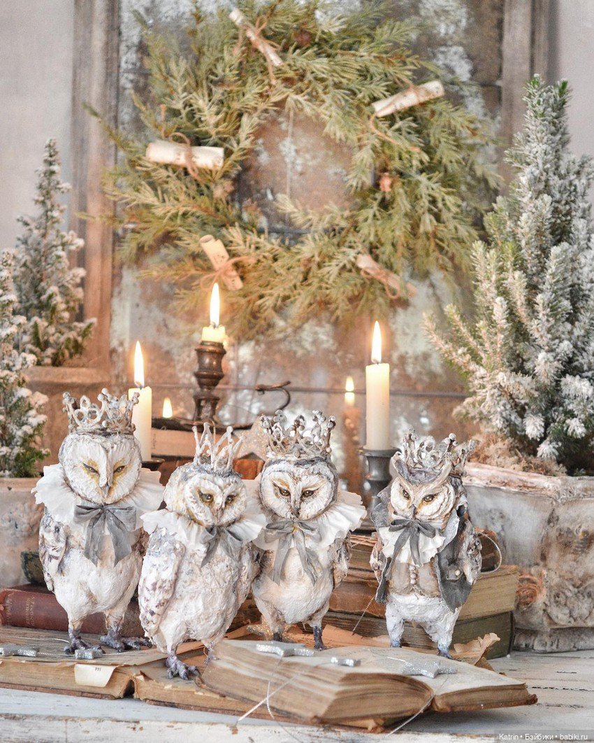 Авторские статуэтки в винтажном стиле Cat-arzyna