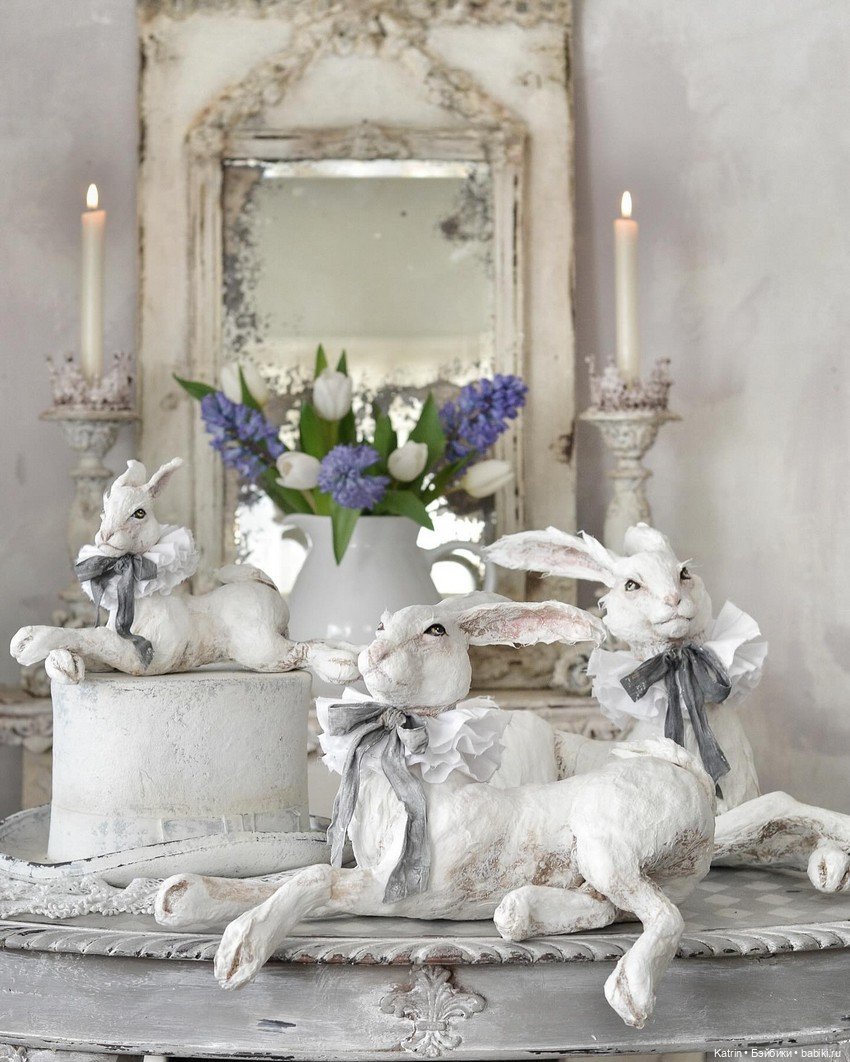 Авторские статуэтки в винтажном стиле Cat-arzyna