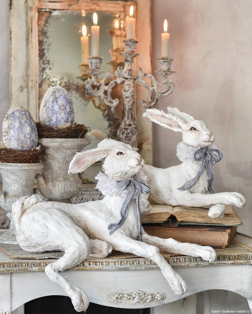 Авторские статуэтки в винтажном стиле Cat-arzyna