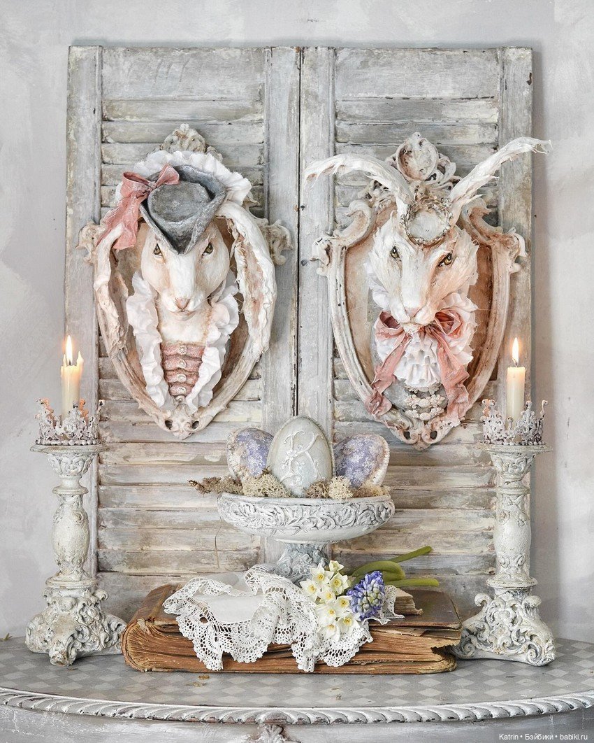 Авторские статуэтки в винтажном стиле Cat-arzyna