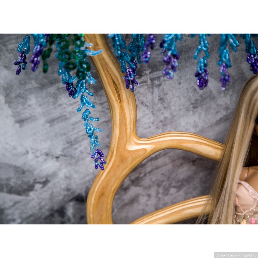 Лавочка с Глицинией — Мебель для кукол и домиков: фото