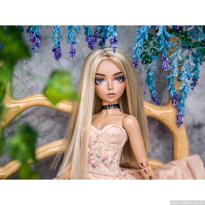 Лавочка с Глицинией — Мебель для кукол и домиков: фото