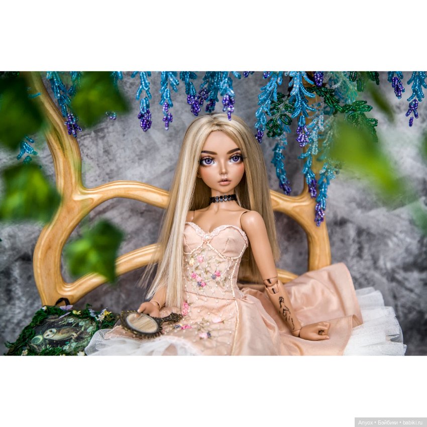 Лавочка с Глицинией — Мебель для кукол и домиков: фото