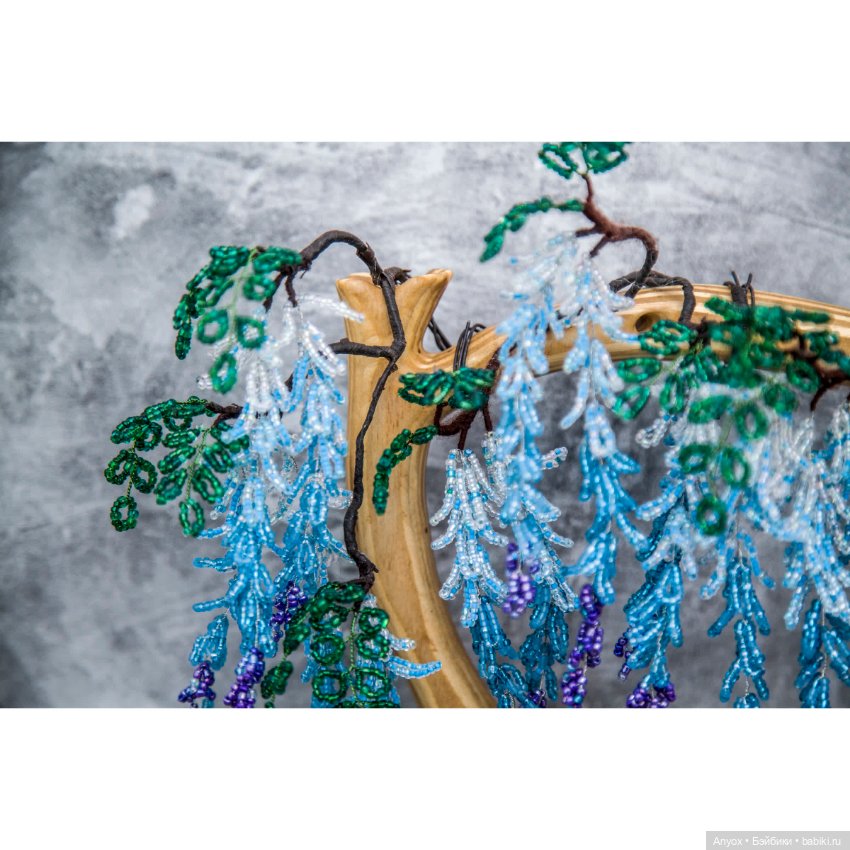 Лавочка с Глицинией — Мебель для кукол и домиков: фото