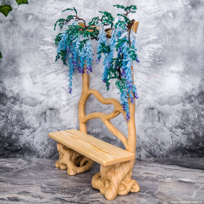 Лавочка с Глицинией — Мебель для кукол и домиков: фото (фото 8)