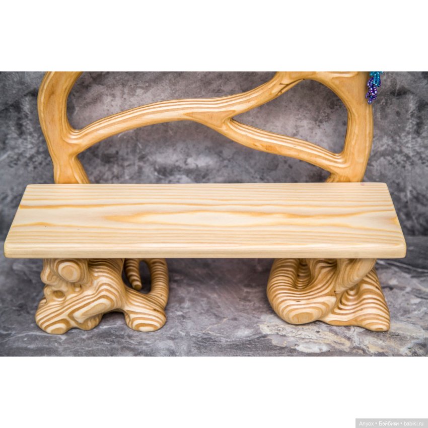 Лавочка с Глицинией — Мебель для кукол и домиков: фото