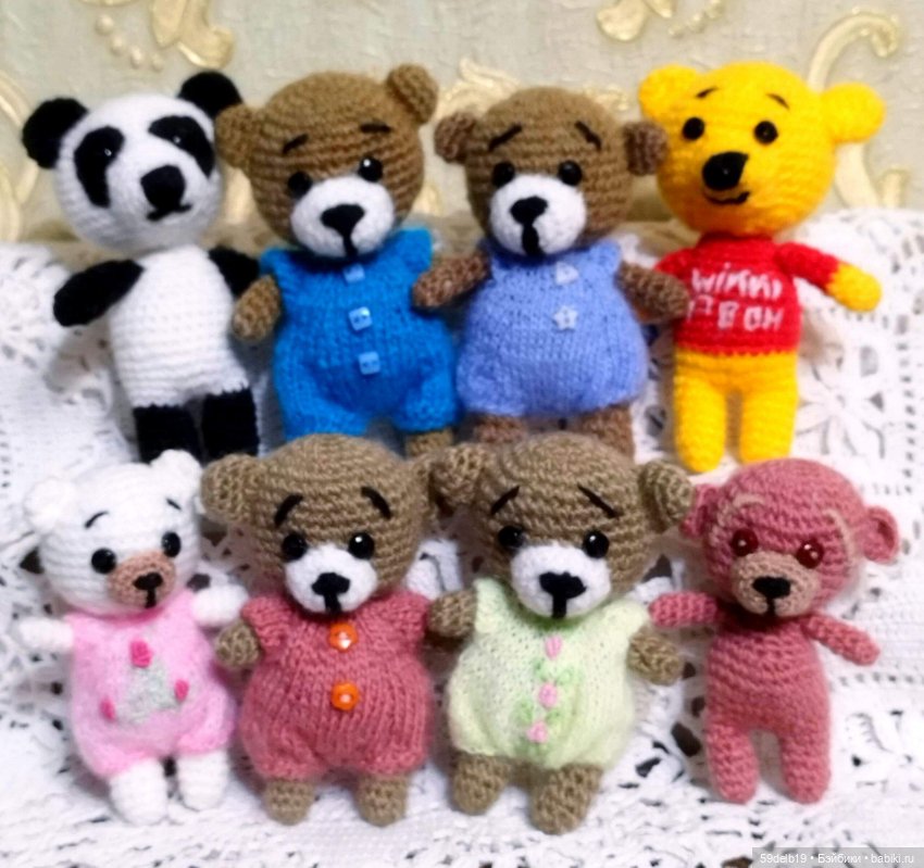 Мишки, мишки, мимимишки — Вязаные игрушки и амигуруми: крючком