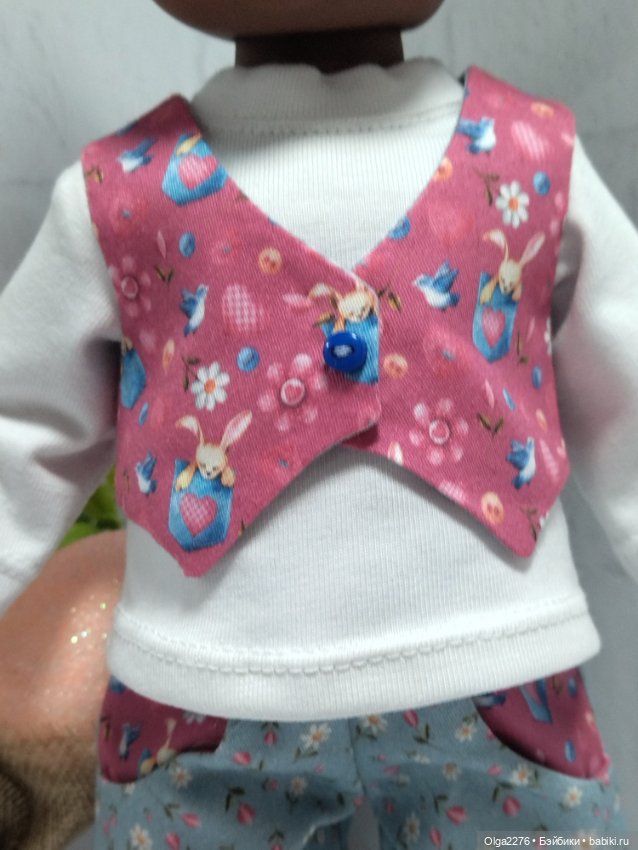 Зайка в кармашке - 2 — Одежда и обувь для кукол своими руками: фото (фото 7)