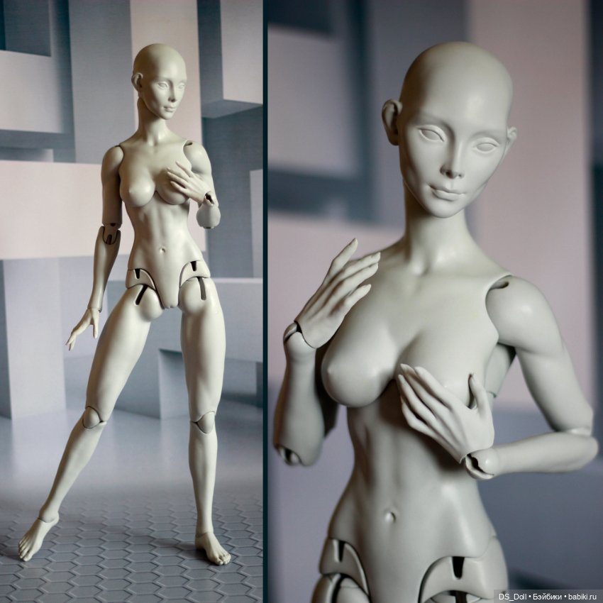 Кошка и Лиса на теле Амазонка (размер 1/3)