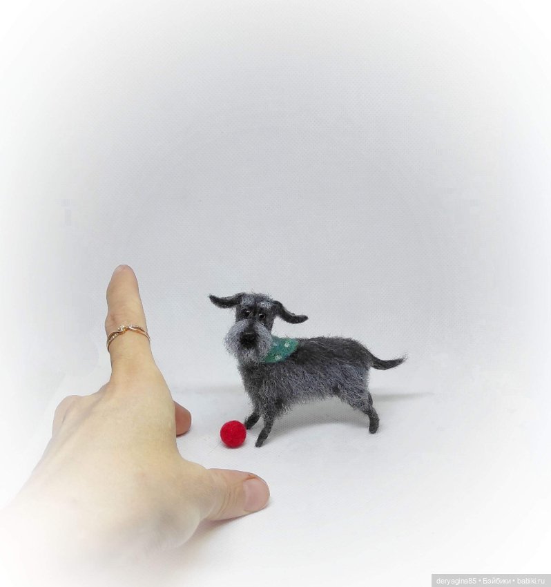 Бобик — Валяные игрушки из шерсти: сухое валяние