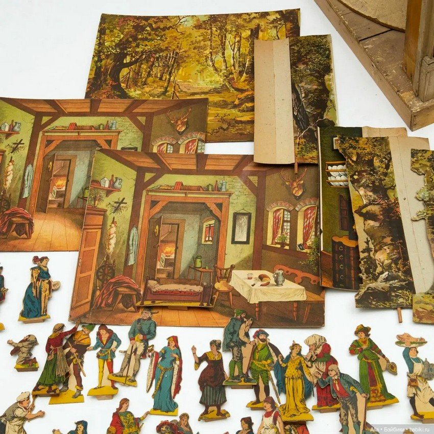 Театр для бумажных кукол производства Gottschalk Moritz, Германия (фото 9)