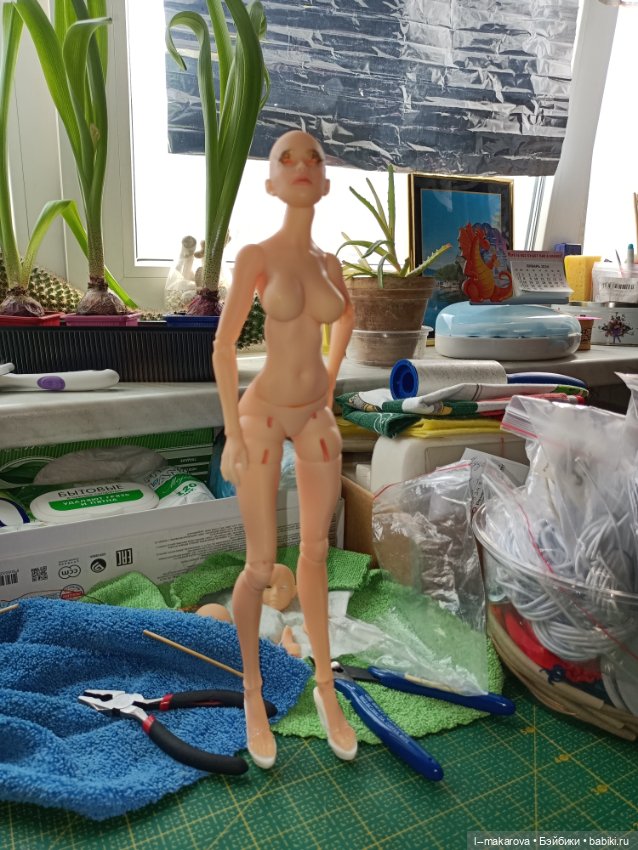 Сборка куколки — Авторские шарнирные куклы своими руками: лепка