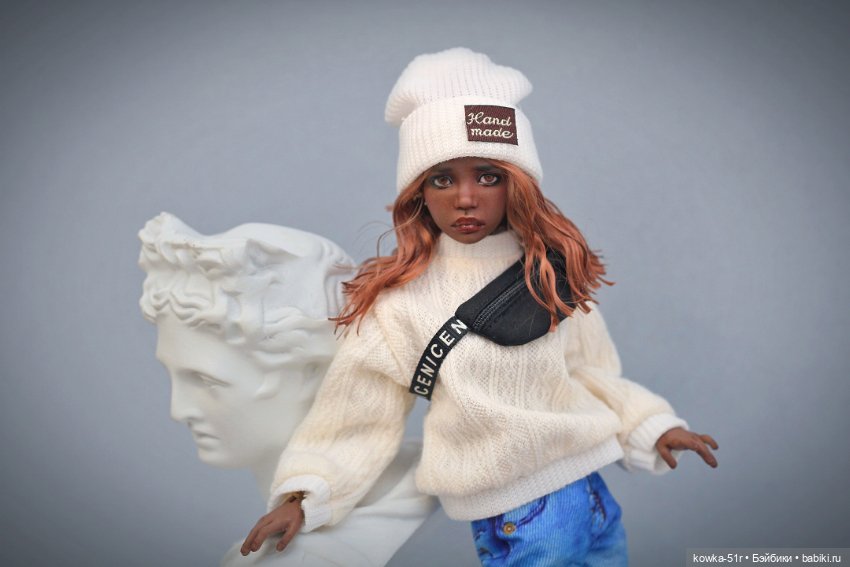 Шкодная шоколадная Кира — Авторские шарнирные куклы своими руками: лепка (фото 2)