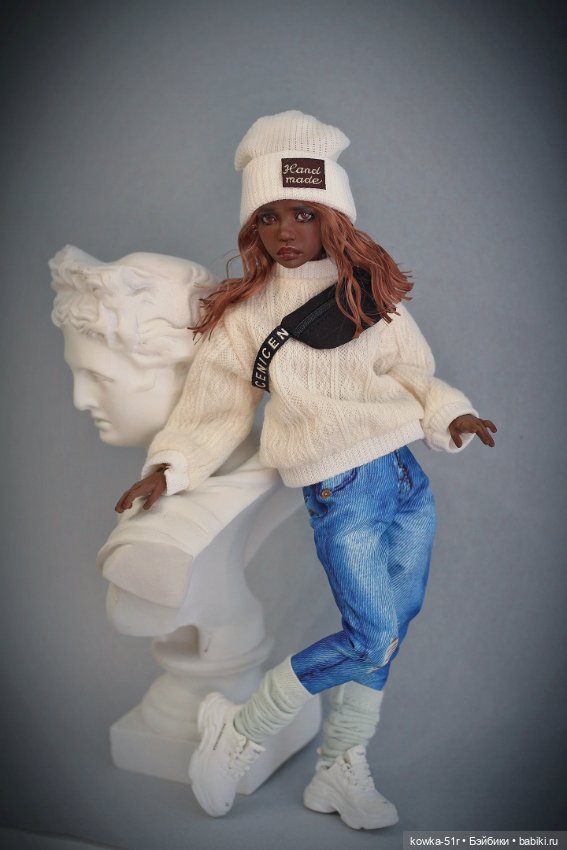 Шкодная шоколадная Кира — Авторские шарнирные куклы своими руками: лепка (фото 3)