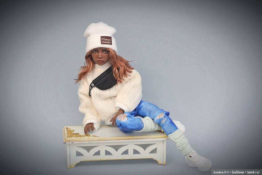 Шкодная шоколадная Кира — Авторские шарнирные куклы своими руками: лепка