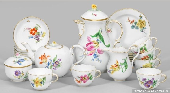 Подборка фотографий с антикварной кукольной посудой