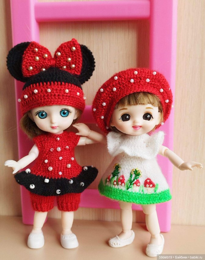 Костюмчик Мини Маус для шарнирных куколок ростиком 14-16 см (фото 10)