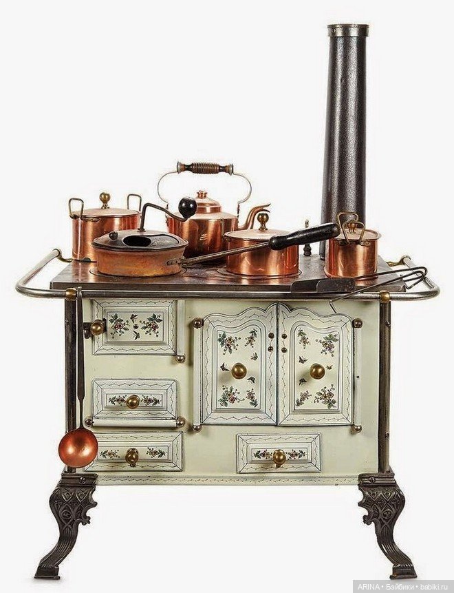 Винтажные игрушечные кухонные плиты