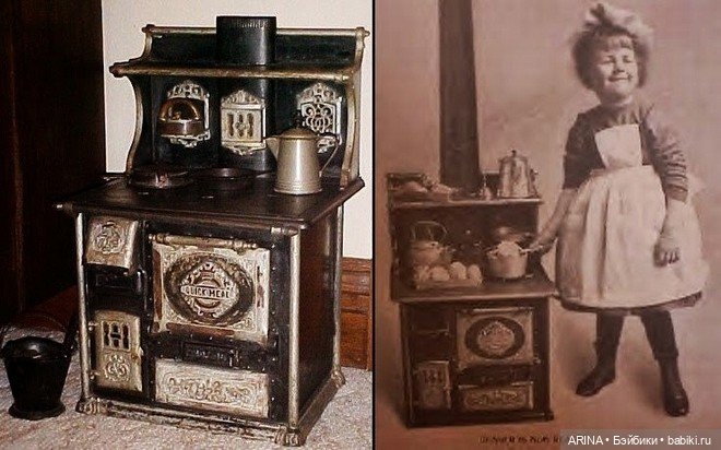 Винтажные игрушечные кухонные плиты