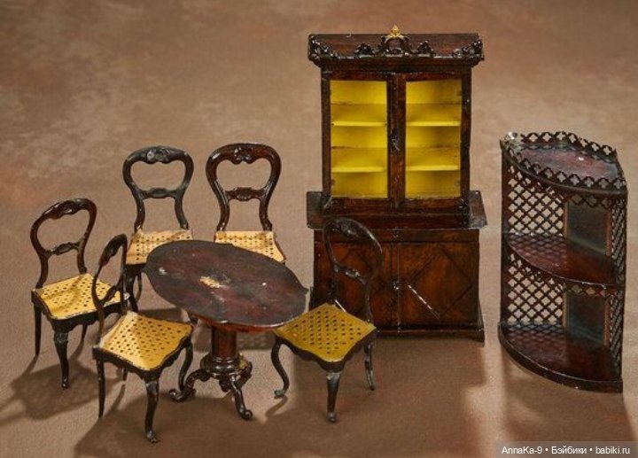 Rock & Graner антикварная кукольная мебель из металла