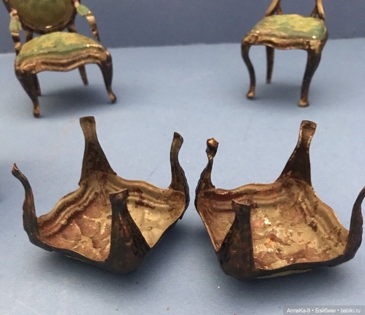 Rock & Graner антикварная кукольная мебель из металла (фото 10)