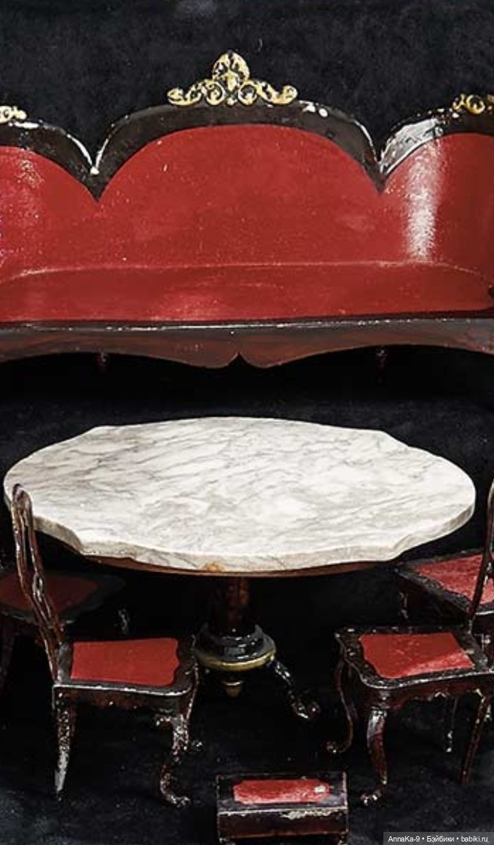 Rock & Graner антикварная кукольная мебель из металла (фото 4)