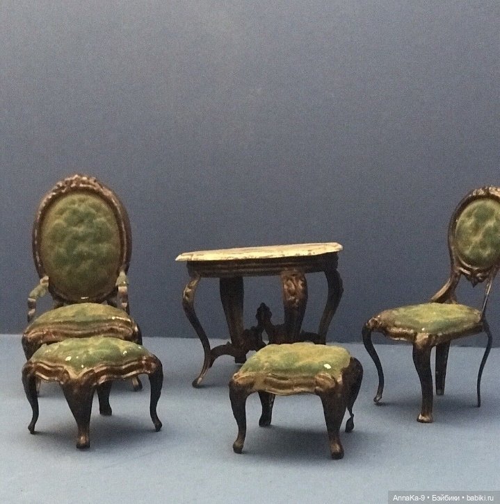 Rock & Graner антикварная кукольная мебель из металла (фото 9)