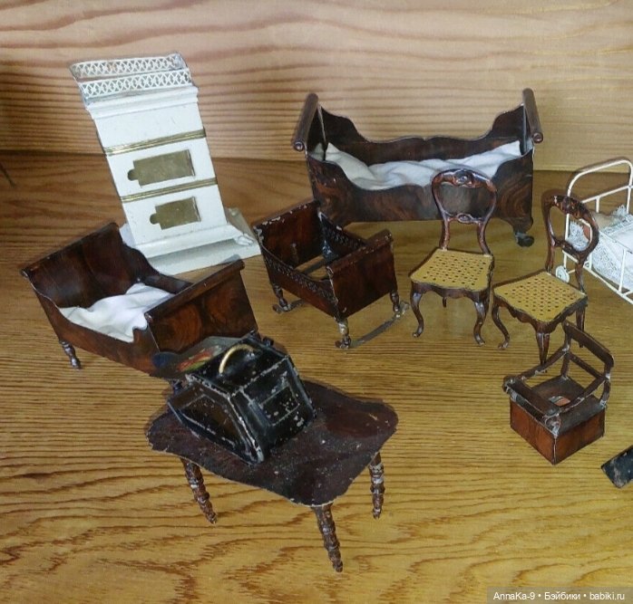 Rock & Graner антикварная кукольная мебель из металла (фото 8)