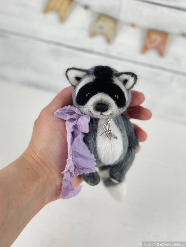 Тедди енот Стеша — Авторские мишки Тедди и друзья: фото (фото 4)