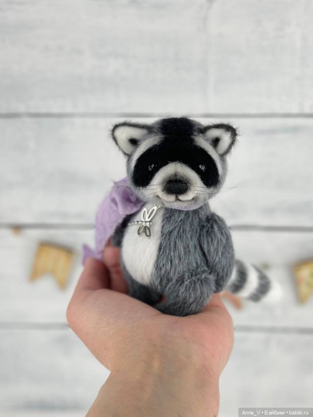 Тедди енот Стеша — Авторские мишки Тедди и друзья: фото (фото 2)