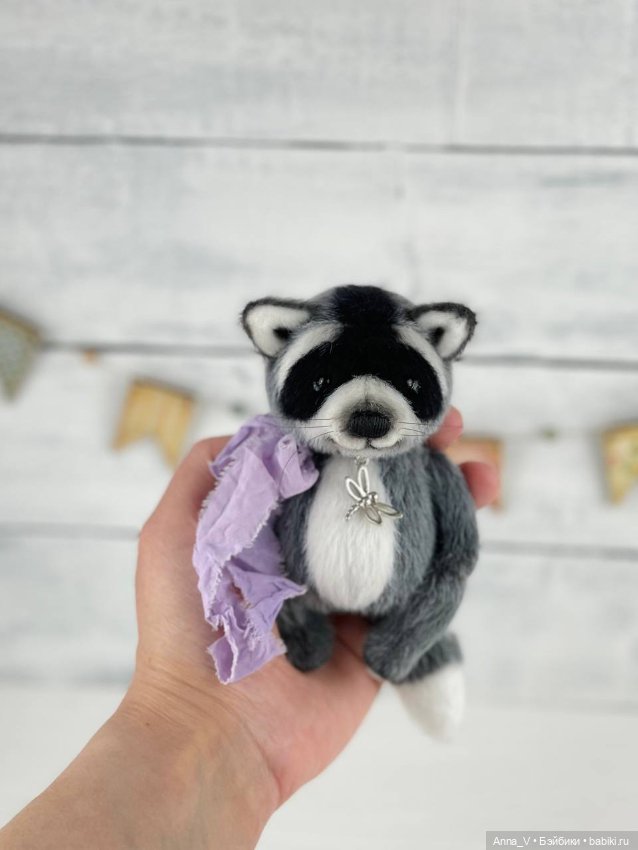 Тедди енот Стеша — Авторские мишки Тедди и друзья: фото (фото 3)