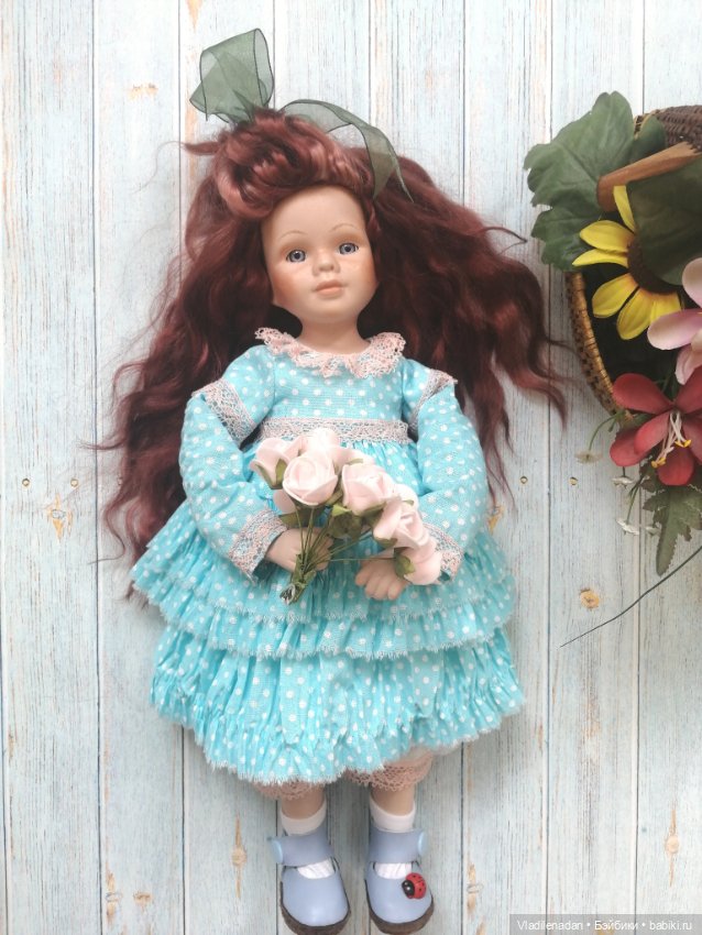 Переделка фарфоровой куклы. Финал (фото 8)