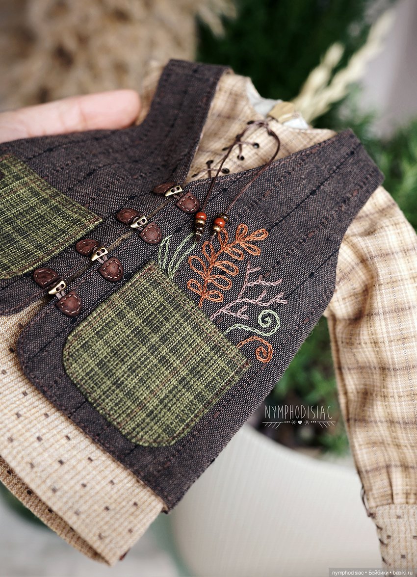 Авторский наряд в стиле hobbitcore для SD мальчика (фото 2)