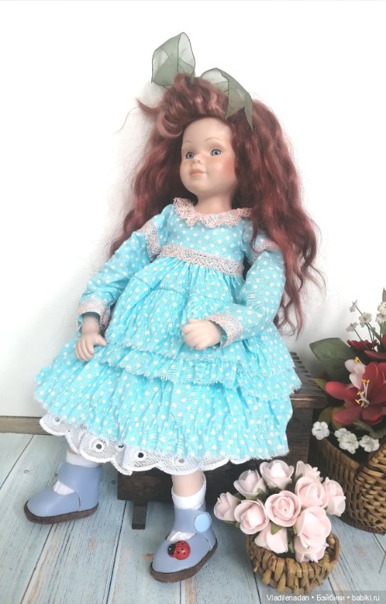 Переделка фарфоровой куклы. Финал (фото 2)