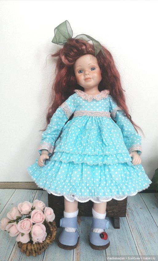 Переделка фарфоровой куклы. Финал (фото 4)