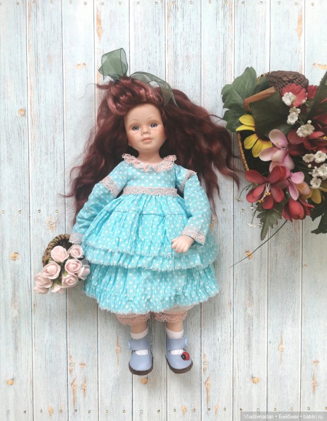 Переделка фарфоровой куклы. Финал (фото 7)